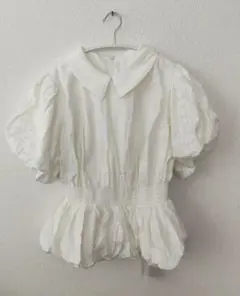 ツモリチサト コットン刺繍パフスリーブレースブラウス - メルカリ