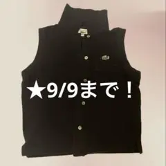 LACOSTE ノースリーブ ポロシャツ ブラック