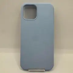 iPhone12 12Pro ソフトケース ペールブルー シリコン素材 シンプル