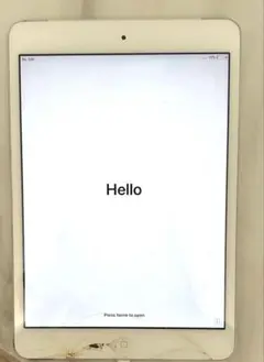 Apple iPad mini2 ホワイト ひび割れあり