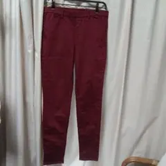 ユニクロヒートテックコットンスキニーパンツワイン値下げ