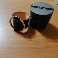 ICB ブラックレザー ブレスレット