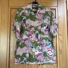 EVISU YAMANE レーヨン 和柄 七福神 華 扇 アロハシャツ 40 - メルカリ