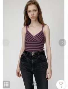 moussy SHOULDER RIBBON KNIT CAMIのサムネイル