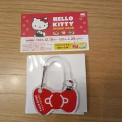 珈琲館　ハローキティ アクリルカラビナ　レッド