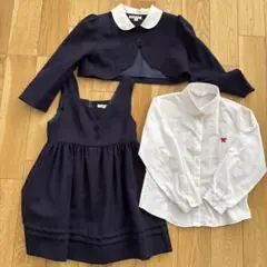 ネイビー 襟付き フォーマルドレス