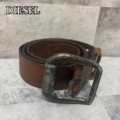 DIESLE 型押し レザーベルト　イタリア製　00s Y2K DMG20