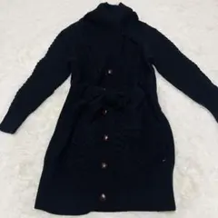 ポールスミスブラックレーベル　ロングカーディガン ニット ウール Mサイズ 黒