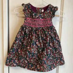 【美品】センスオブワンダー　花柄フリルワンピース 80サイズ