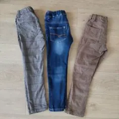 美品あり！ズボンストレッチ3本セット 110 120 前ポケット