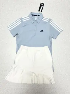 新品 S/XS アディダスゴルフ 半袖ポロ＆プリーツロングスカート