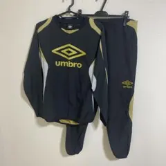 umbro サッカー フットサル ピステ上下セット ブラック×ゴールド