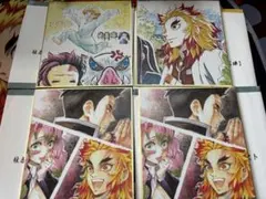 鬼滅　複製ミニ色紙　4点セット