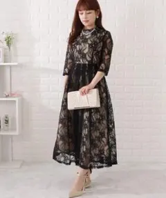 Lace Ladies 7分袖ワンピース