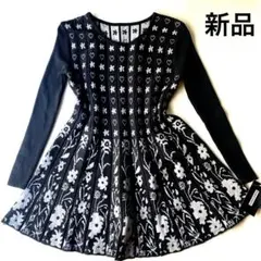 新品　ニット　トップス　ミニワンピース　M〜L 伸縮性あり　タグ付き