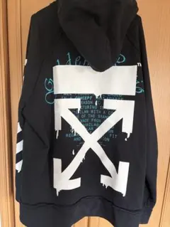 ローズさん専用 Off-White パーカー ペイント柄 ブラック L美品