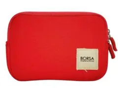 ELECOM BORSA エレコム マルチ収納ポーチ 小物入れ レッドカラー