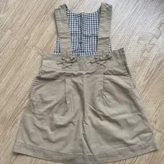 ベージュ サロペット ジャンバースカート 90cm