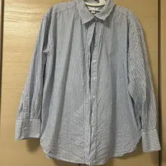 H&M ストライプシャツ ブルー 長袖のサムネイル
