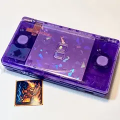 【B級】DS lite パープルクリアスケルトン　ホロカスタム　type-c充電