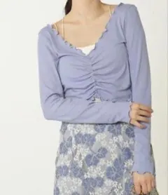 クロップド丈シャーリングトップス 長袖トップス レディース　Y207