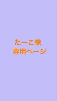たーこ様専用ページ