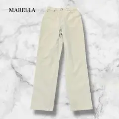 マレーラ　カジュアルパンツ(S相当)ストレッチ　ゴルフ　ナチュラル　オフィス