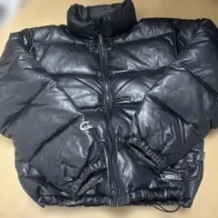 Snap club ブラック ダウンジャケットM ヴィンテージ風 ダブルジップ