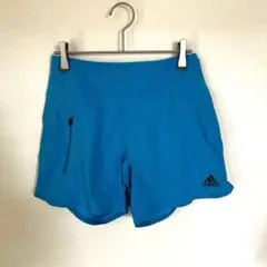 アディダス adidas ハーフパンツ ランニングパンツ　スカイブルー