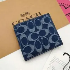 新作　新品　COACH　折り財布　メンズ　人気の小銭入れ付き