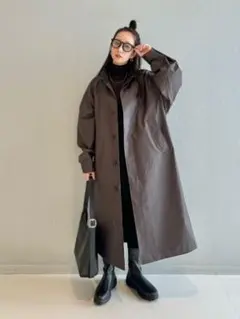 (値下げ)UNIQLO　U ダークブラウン ロングコート
