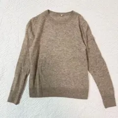 無印良品 ウール ヤクブレンド ニット ベージュ M シンプル 長袖 セーター