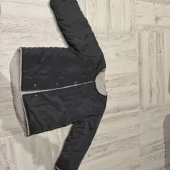 グレー フリース裏地 ショート丈ジャケット