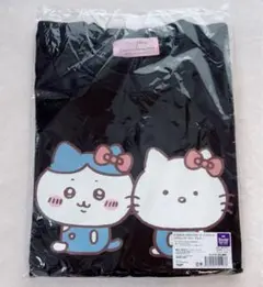 ちいかわ　サンリオ　ハチワレ　キティ　ビッグTシャツ 黒　ブラック