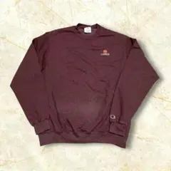 Champion スウェットトレーナー 企業ロゴ メンズ 肉厚ワインレッドXXL