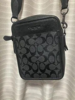 コーチ ワイアット ベルトバッグ・シグネチャーキャンバス ブラック