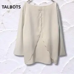 美品 TALBOTS タルボット ホワイト ボウタイブラウス 長袖 シアー 