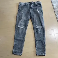 ZARA MAN グレー ダメージデニムパンツ USA 31