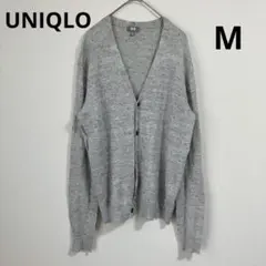 ユニクロ UNIQLO カーディガン グレー 薄手　Mサイズ