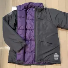 BeBe 中綿コート 150サイズ グレー/パープル