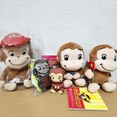 おさるのジョージ　ぬいぐるみ　マスコット　ラインストーン　ラバー　キーホルダー