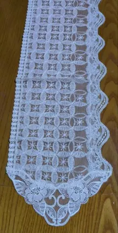 レース テーブルセンター 花柄刺繍