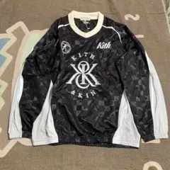 新品KITH 上品グリーンオーバーサイズサッカーシャツ シーズン限定