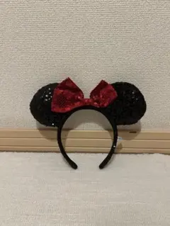 ミニーマウス スパンコール　カチューシャ