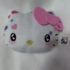 キティちゃん　ハッピーくじ　B賞　フェイスチャーム①　デザイン5　50th
