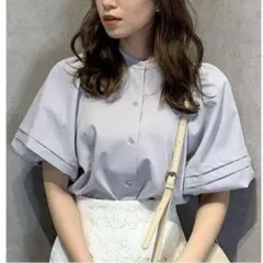 dazzlin ダズリン 半袖 ブラウス パフスリーブ グレーのサムネイル