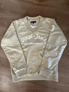 23区ゴルフ　Vネックスニード　ベージュM