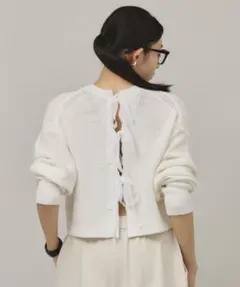 Curensology 2WAYリボンニットプルオーバー美品のサムネイル