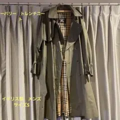 バーバリートレンチコート　英国製　モスグリーン　中古品　メンズ