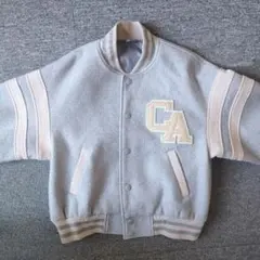 GU　CAロゴ刺繍 ライトグレー ジャケット